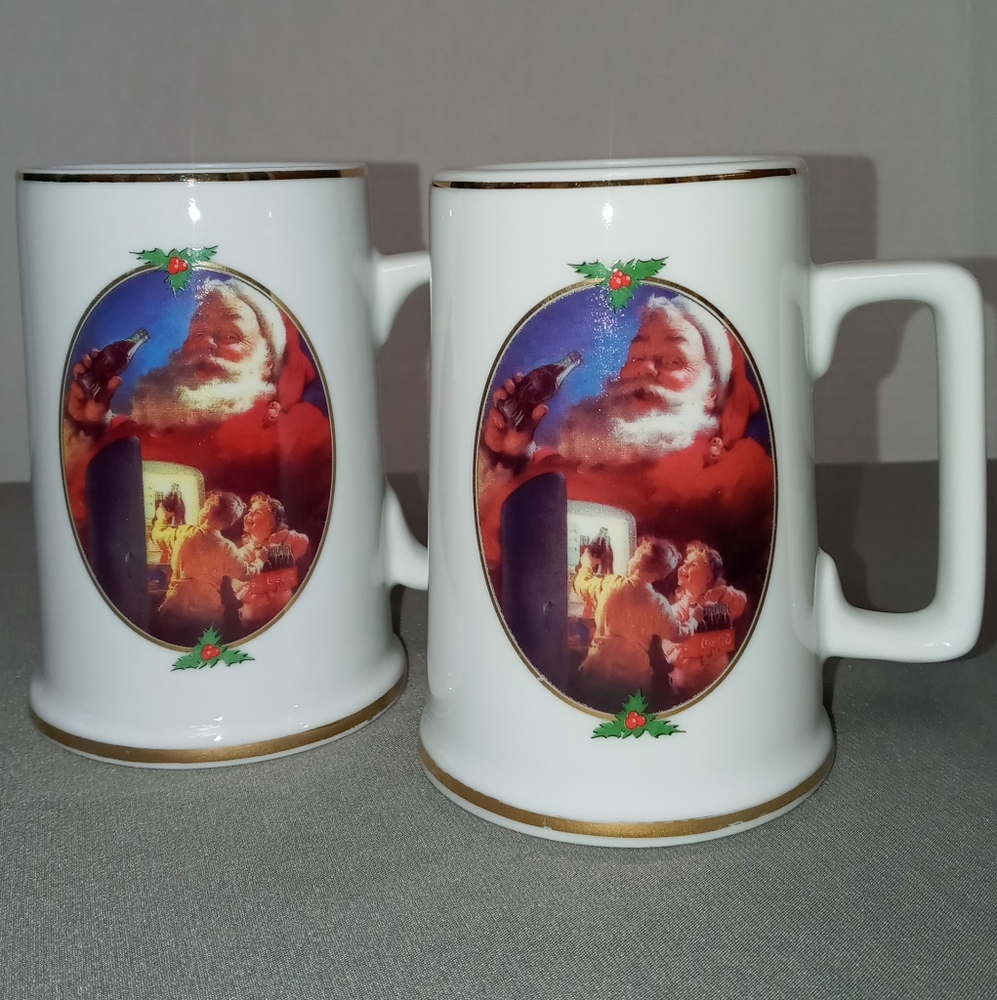 Coca Cola "for santa" mugs 1996